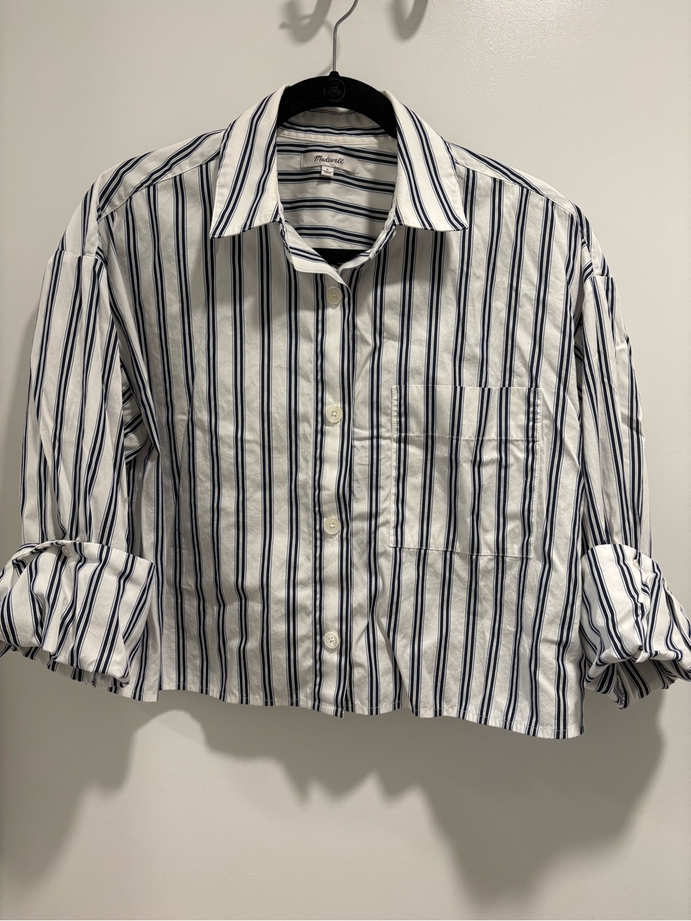 Madewell poplin straight hem shirt